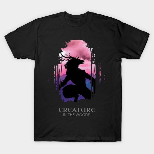 Vintage Creature in the Woods T-Shirt by KewaleeTee